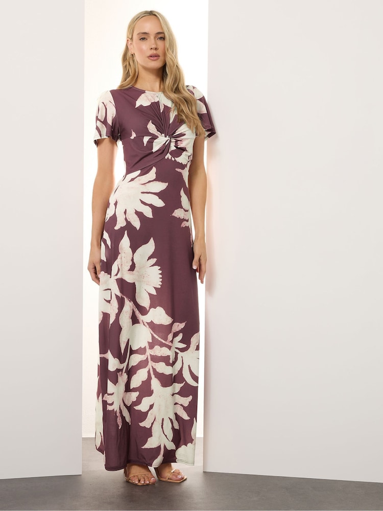 Long Tall Sally Red Ruched Maxi Dress - Image 2 of 5