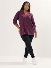 Vermelho - Camisa de malha Yours Curve com carcela completa - Imagem 2 de 5