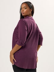 Vermelho - Camisa de malha Yours Curve com carcela completa - Imagem 3 de 5