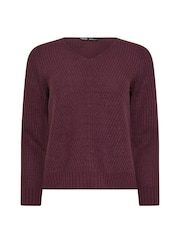 M&Co Petite V-Neck Jumper - Imagem 5 de 5