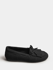 Yours Curve Black Extra Wide Fit Extra Wide Fit Fringe Moccasin Loafers - Image 3 of 5