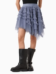 AllSaints Blue Jayde Tulle Skirt - Image 2 of 7
