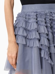 AllSaints Blue Jayde Tulle Skirt - Image 3 of 7