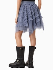 AllSaints Blue Jayde Tulle Skirt - Image 4 of 7