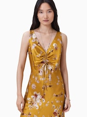 AllSaints Yellow Alexi Dress - Image 2 of 6