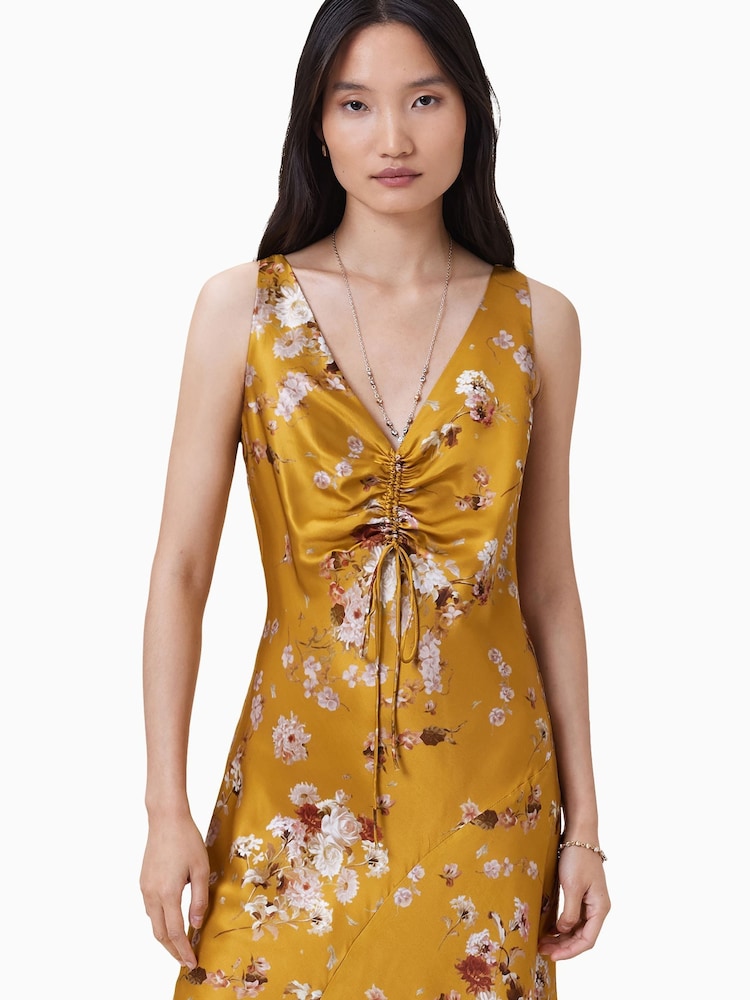 AllSaints Yellow Alexi Dress - Image 2 of 6