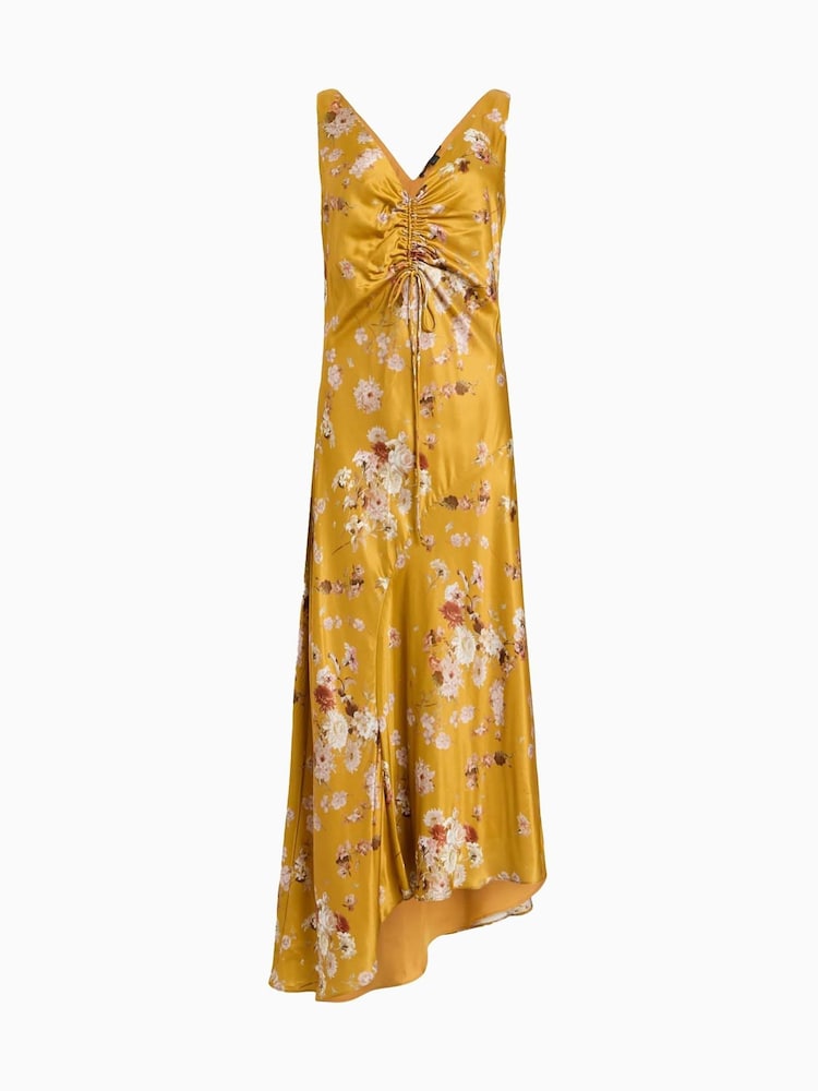 AllSaints Yellow Alexi Dress - Image 6 of 6