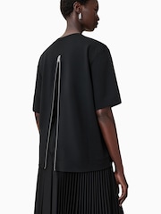 AllSaints Black Jax T-Shirt Dress - Image 2 of 10