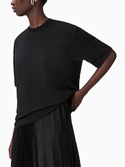 AllSaints Black Jax T-Shirt Dress - Image 4 of 10