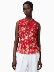 AllSaints Red Nysa Top - Image 1 of 8