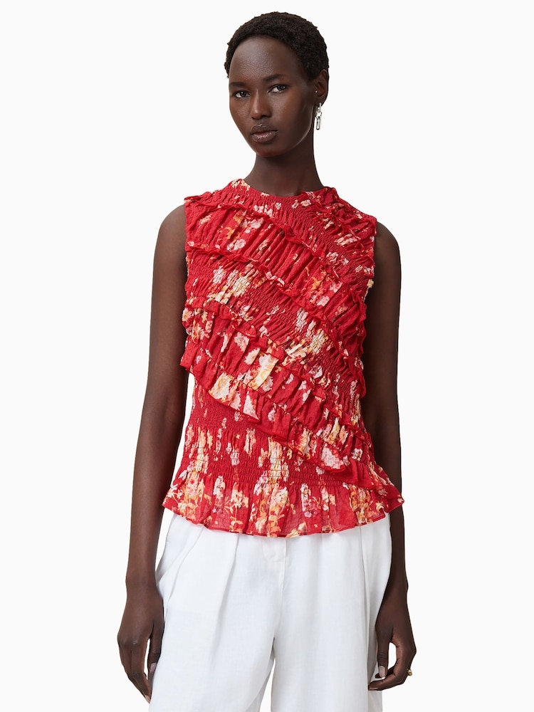 AllSaints Red Nysa Top - Image 1 of 8