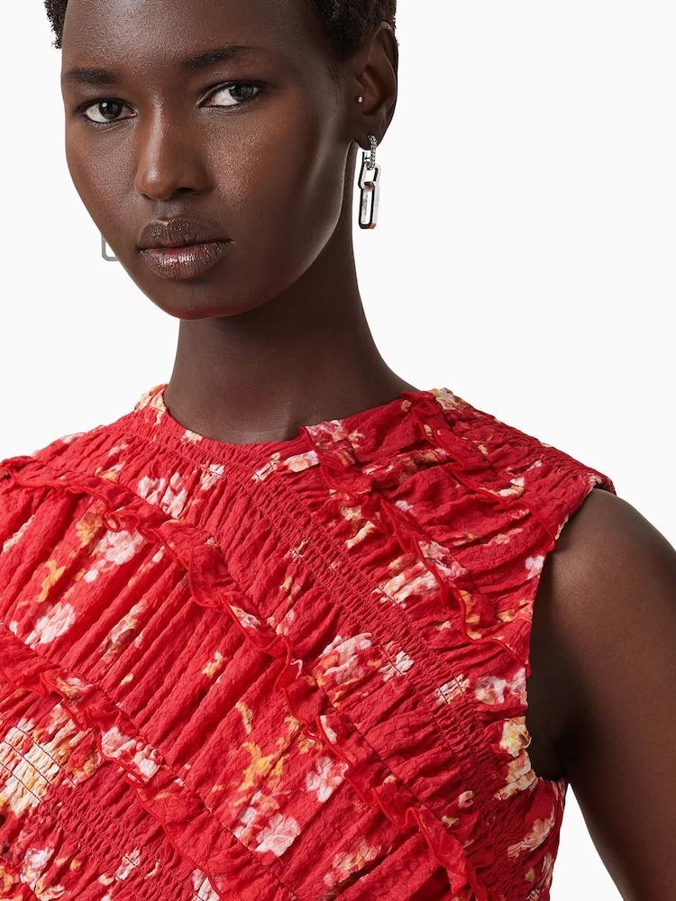 AllSaints Red Nysa Top - Image 2 of 8