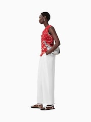 AllSaints Red Nysa Top - Image 5 of 8