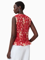 AllSaints Red Nysa Top - Image 7 of 8