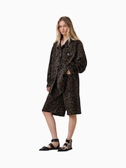 AllSaints Brown Louie Long Shorts - Image 1 of 8