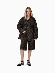 AllSaints Brown Louie Long Shorts - Image 5 of 8