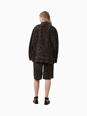 AllSaints Brown Louie Long Shorts - Image 7 of 8