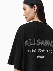 AllSaints Black Under Amelie T-Shirt - Image 2 of 9