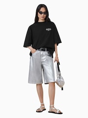 AllSaints Black Under Amelie T-Shirt - Image 3 of 9