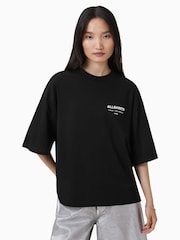 AllSaints Black Under Amelie T-Shirt - Image 4 of 9