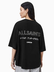 AllSaints Black Under Amelie T-Shirt - Image 7 of 9