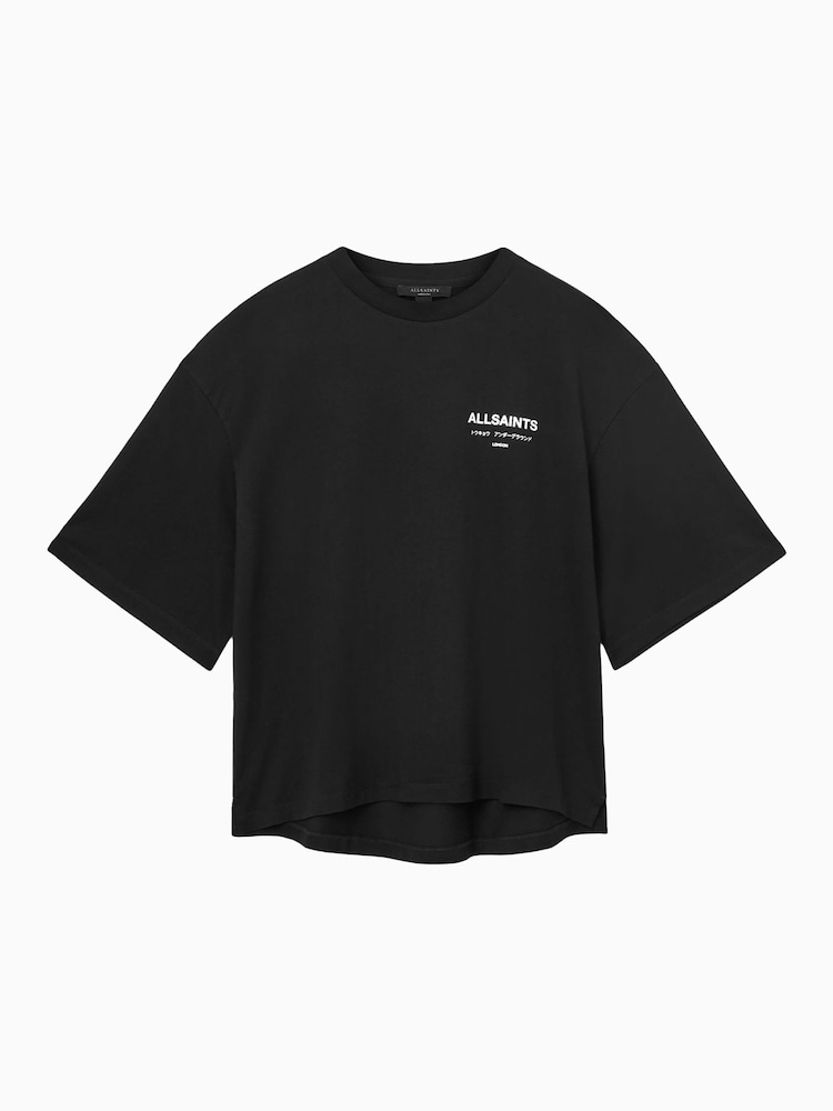 AllSaints Black Under Amelie T-Shirt - Image 9 of 9