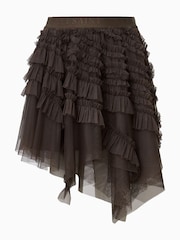 AllSaints Brown Jayde Tulle Skirt - Image 8 of 8