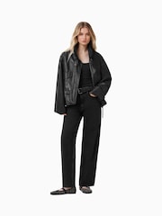 AllSaints Black Sadie Barrel Jeans - Image 1 of 8