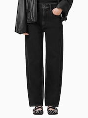 AllSaints Black Sadie Barrel Jeans - Image 2 of 8