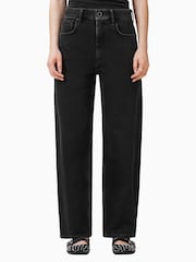 AllSaints Black Sadie Barrel Jeans - Image 4 of 8