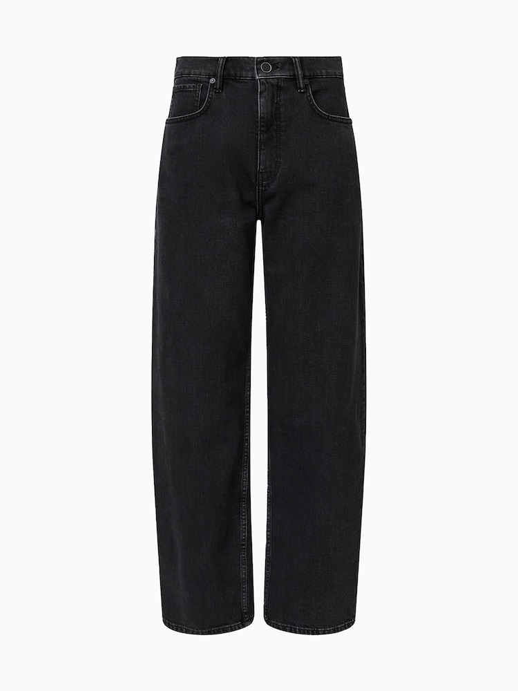 AllSaints Black Sadie Barrel Jeans - Image 8 of 8