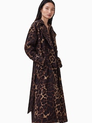 AllSaints Brown Abel Trench Coat - Image 2 of 9