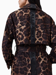 AllSaints Brown Abel Trench Coat - Image 3 of 9