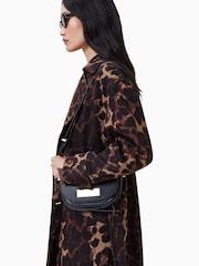 AllSaints Brown Abel Trench Coat - Image 5 of 9