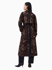 AllSaints Brown Abel Trench Coat - Image 8 of 9