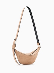 AllSaints Brown Luna Suede Cross-Body Bag - Image 3 of 7