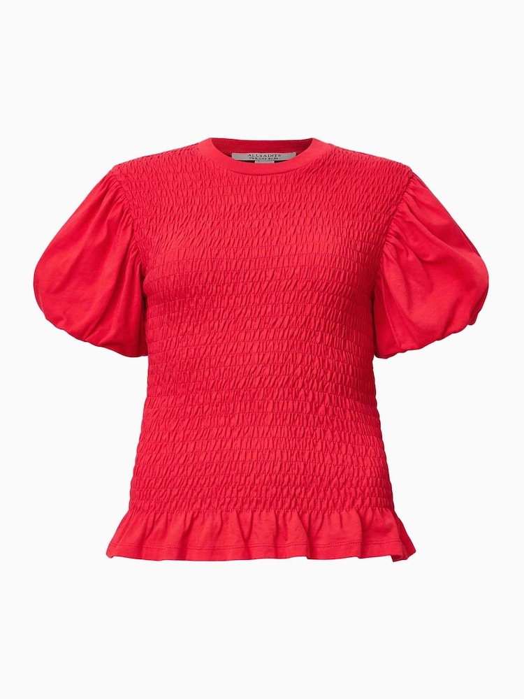 AllSaints Red Dael Top - Image 8 of 8