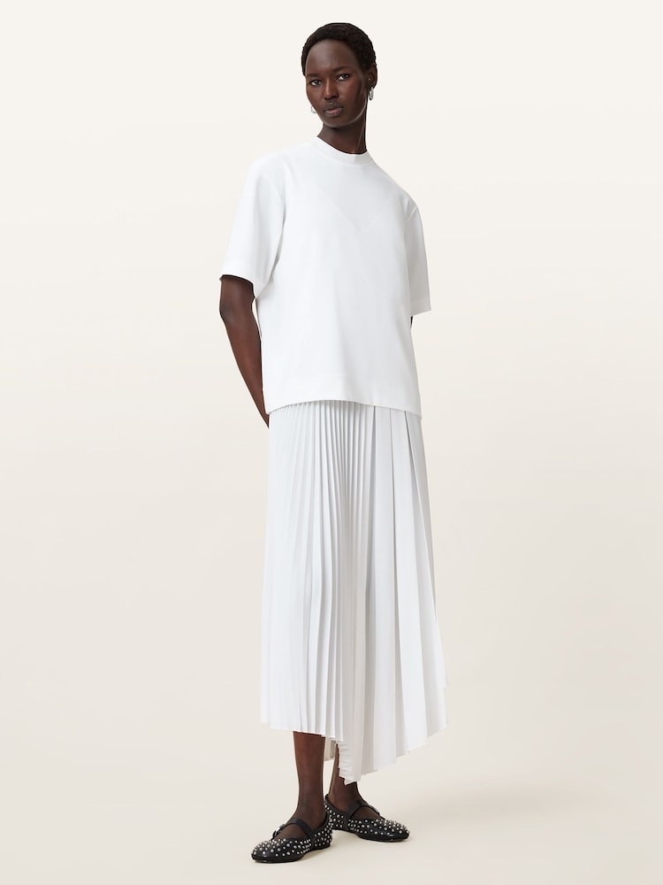 AllSaints White Jax T-Shirt Dress - Image 2 of 10 AllSaints White Jax T-Shirt Dress - Image 2 of 10