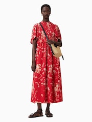 AllSaints Red Mya Dress - Image 1 of 9