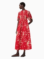 AllSaints Red Mya Dress - Image 4 of 9