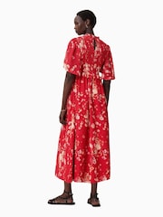 AllSaints Red Mya Dress - Image 8 of 9