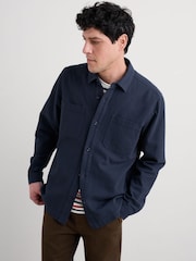 Seasalt Cornwall Blue Mens Rigging Overshirt - Image 1 of 6