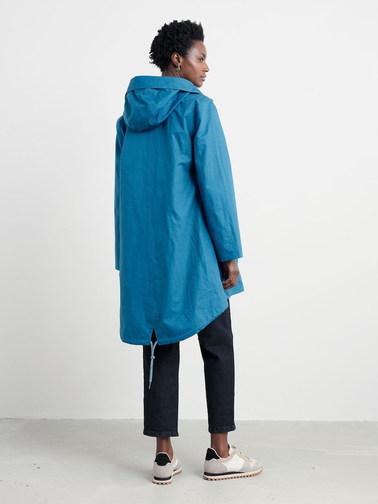 Seasalt Cornwall Blue Petite Seafaring Waterproof Coat - Image 2 of 6 Seasalt Cornwall Blue Petite Seafaring Waterproof Coat - Image 2 of 6