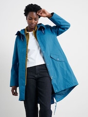 Seasalt Cornwall Blue Petite Seafaring Waterproof Coat - Image 3 of 6