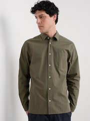 Seasalt Cornwall Green Mens Turnstone Cotton Striped Shirt - Image 1 of 6