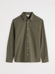 Seasalt Cornwall Green Mens Turnstone Cotton Striped Shirt - Image 5 of 6