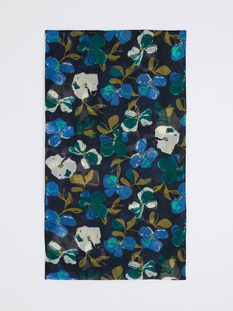 Seasalt Cornwall Blue Pretty Circle Scarf - Image 1 of 5 Seasalt Cornwall Blue Pretty Circle Scarf - Image 1 of 5