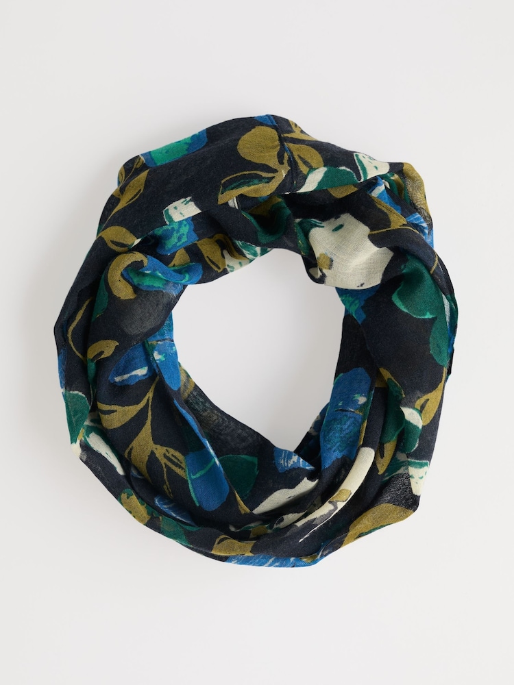 Seasalt Cornwall Blue Pretty Circle Scarf - Image 2 of 5 Seasalt Cornwall Blue Pretty Circle Scarf - Image 2 of 5