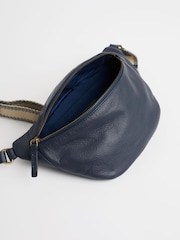 Seasalt Cornwall Blue Wyllow Cross-Body Leather Bag - Image 2 of 4