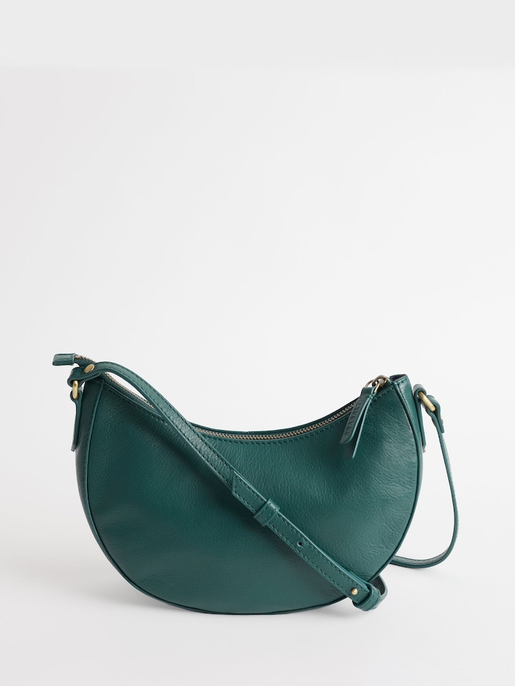 Seasalt Cornwall Green Headingley Woven Leather Cross-Body Bag - Image 1 of 3